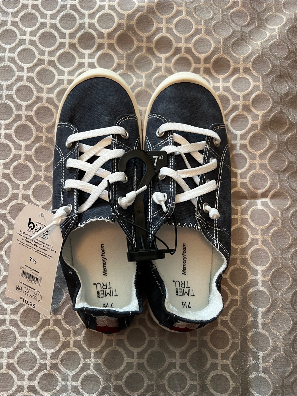 Time and Tru Navy and White Women's Canvas Sneakers
